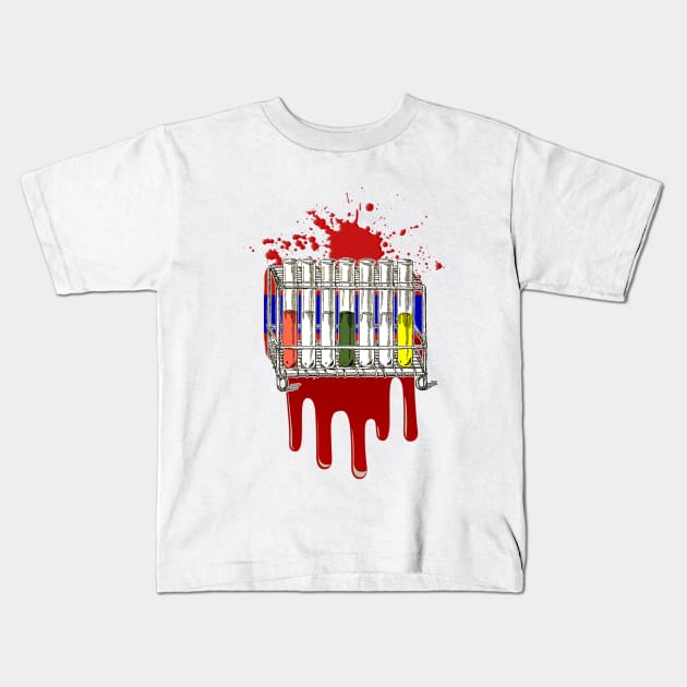 Test tubes Kids T-Shirt by Marccelus